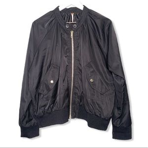 Free People Midnight Bomber Jacket US Large